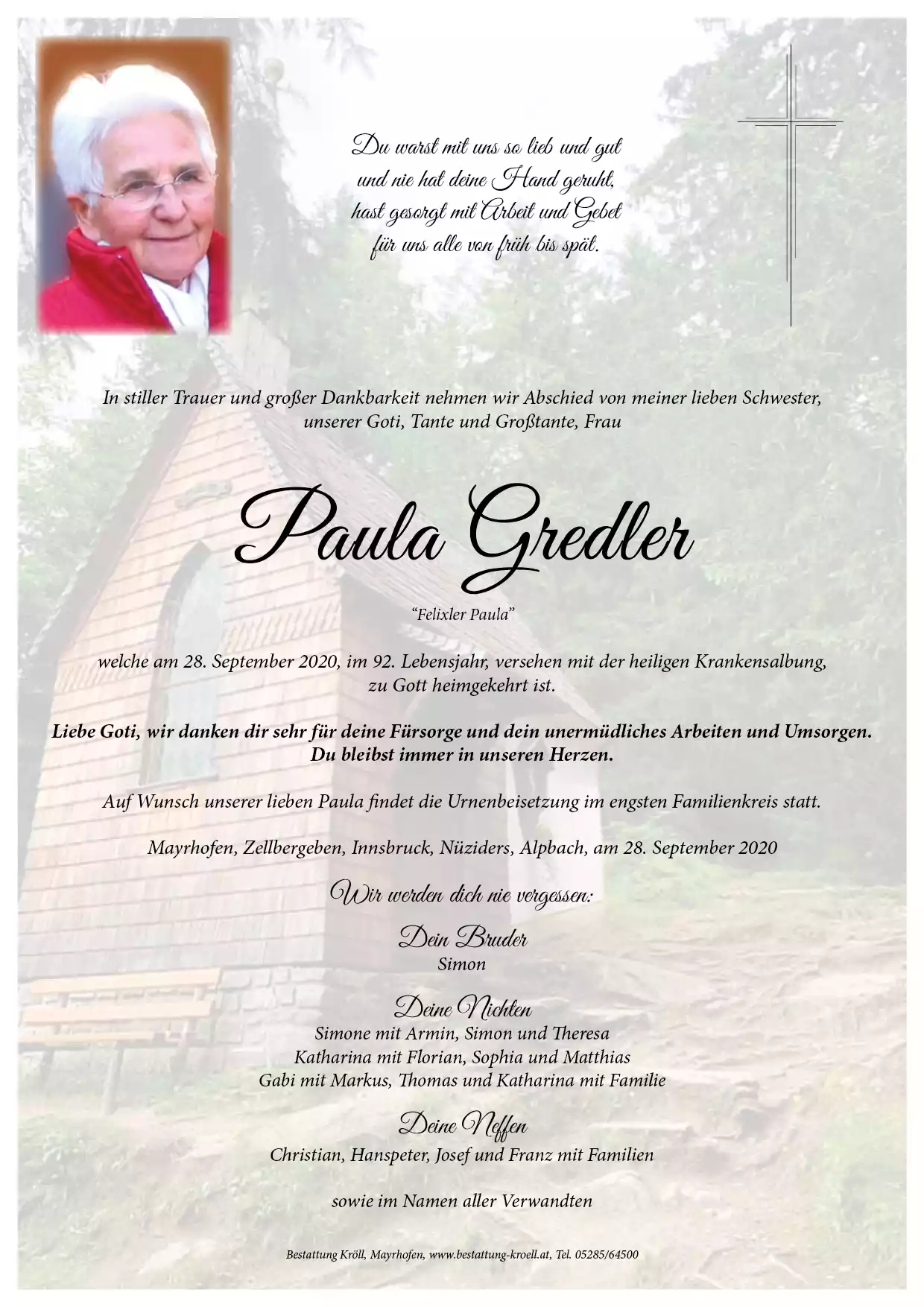 Parte von Paula Gredler